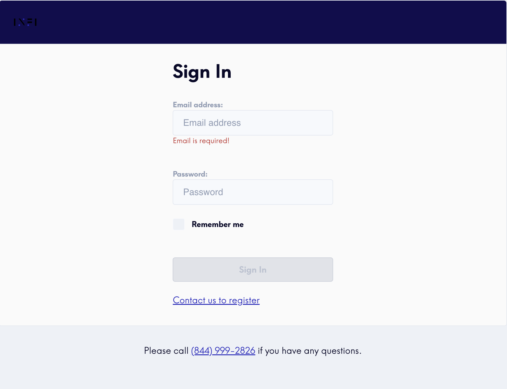 Old INFI Console Dashboard Preview